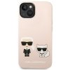 Karl Lagerfeld KLHMP14SSSKCI iPhone 14 / 15 / 13 6,1 hardcase jasnoróżowy/light pink Silicone Karl & Choupette Magsafe